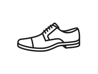 Stylish dress shoes icon in elegant minimal fashion vector format