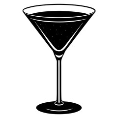 martini glass with a cocktail