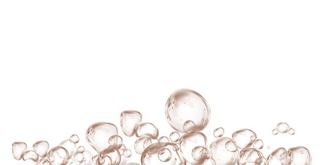 Chocolate brown soap bubbles, liquid sphere, foam freshness, underwater floating, vibrant dew, abstract shine, washing concept.