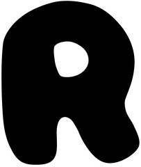 Sketch Alphabet  hand drawn, R