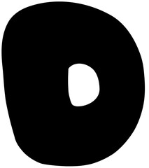 Sketch Alphabet  hand drawn, D