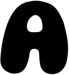 Sketch Alphabet  hand drawn, A