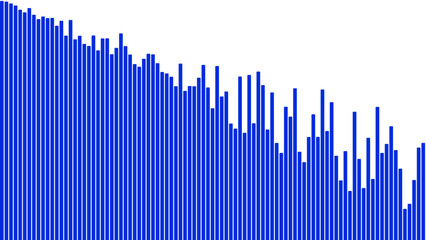 Fototapeta premium Blue bar chart data visualization information graphic diagram analysis representation statistical report design