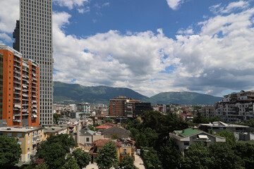 Fototapeta premium View of the Albanian capital Tirana 