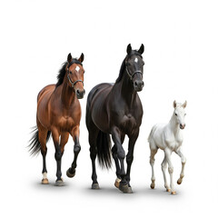 Obraz premium hourses, isolated on a white background