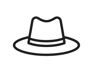 Stylish hat illustration in modern line artwork