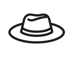 Sleek hat design icon in elegant 2D vector