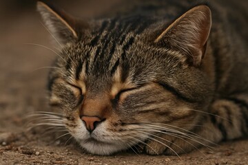 A Serene Domestic Cat at Rest