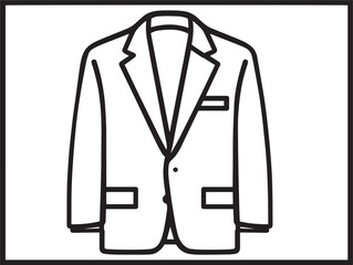 Fashionable jacket illustration in stylish clean line artwork