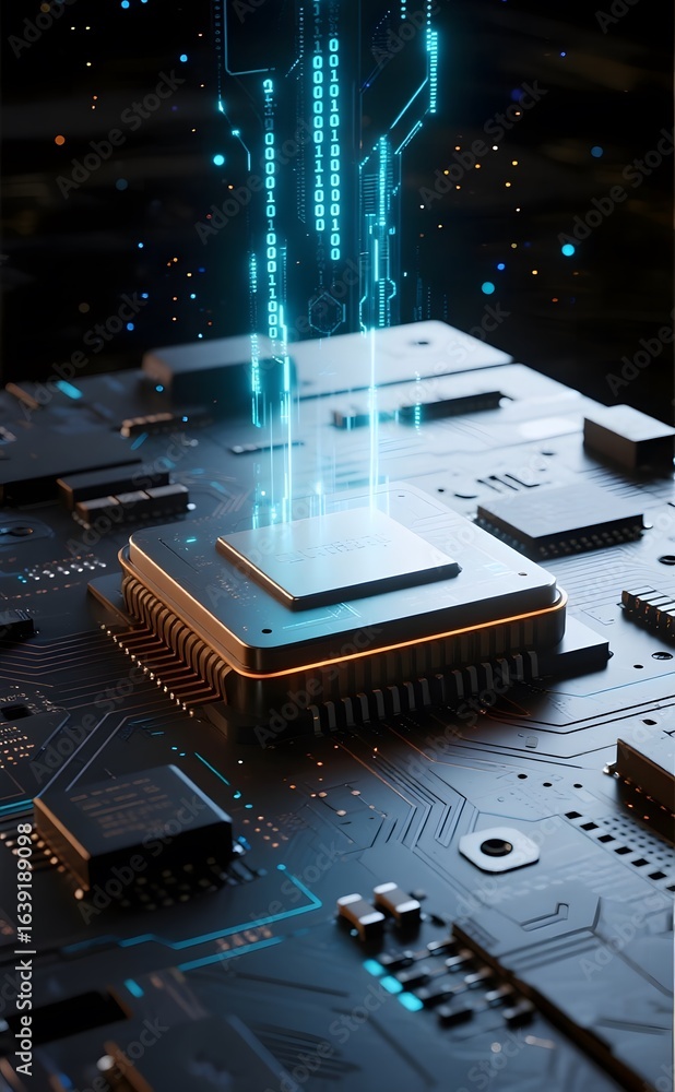 Poster circuit board with microchip and digital data