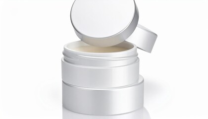 White Container with Lid and Unique Design Perfect for Storage in Modern Minimalist Home Decor Style