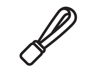 Stylish lanyard neck strap in minimal vector art