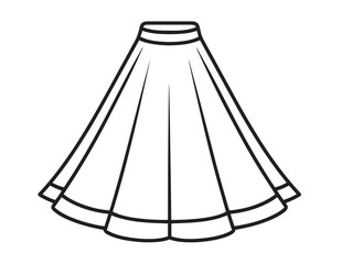 Decorative lehenga garment icon in minimal vector style