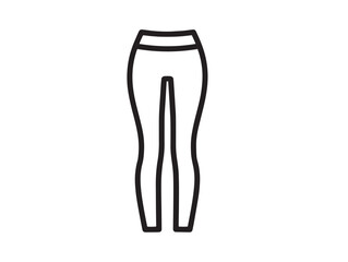Elegant leggings clothing icon in clean vector outline