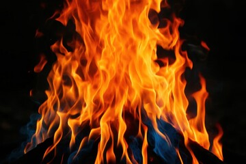 A fiery spectacle against a black canvas