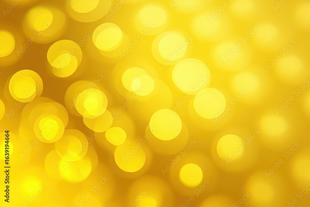 Poster soft golden circle dots create an abstract blurred background that inspires warmth and tranquility, 