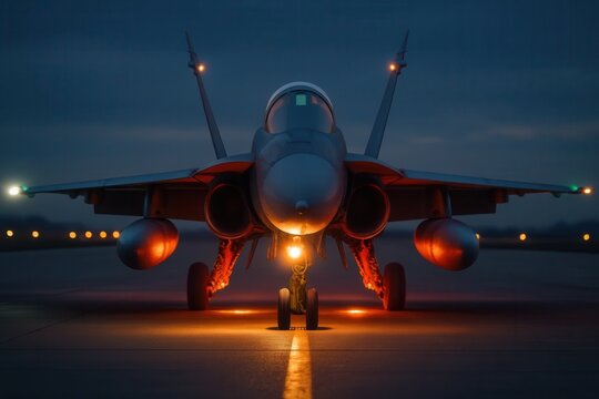 A Stealth Fighter Jet at Dusk