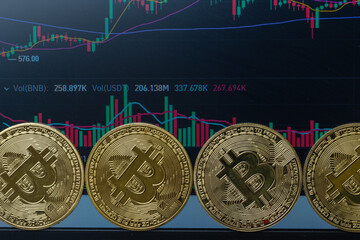 cryptocurrency on the background