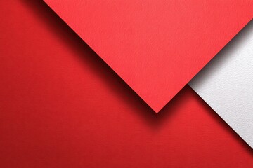 Deep red background with overlapping textured paper creating a visually striking contrast and plenty of empty space for design elements or text placement in creative projects