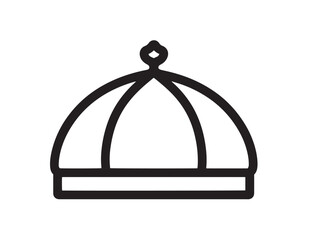 Traditional pagri headwear icon in elegant clean vector line style