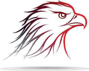 Obraz premium Eagle head profile graphic illustration