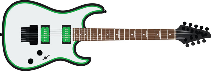 Electric guitar illustration graphic design