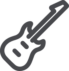 Electric guitar outline graphic design
