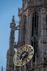 Belfry of Cathedral of Our Lady Roman Catholic church in Antwerp, Belgium, largest Gothic church in...