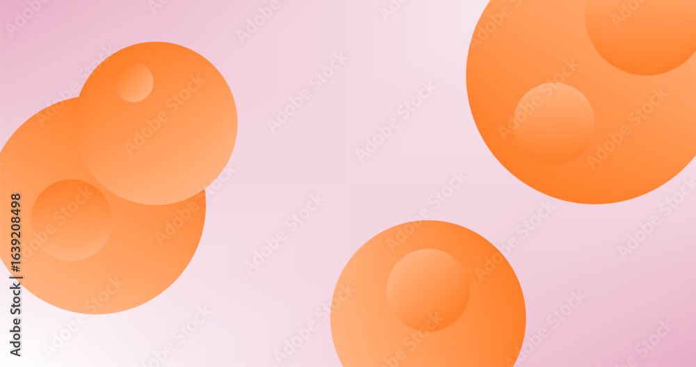 Aufkleber gradient design abstract orange background with circles and copy space for advertisement