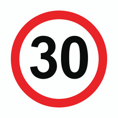 driving speed limit thirty 30 sign. printable traffic signs and symbols