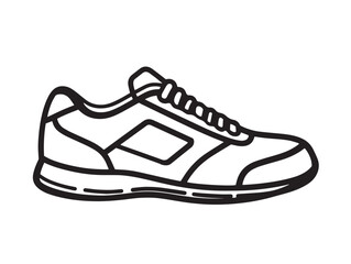Athletic running shoes icon in stylish vector artwork