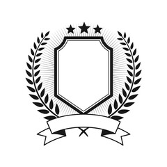 Laurel Wreath With Shield Badge