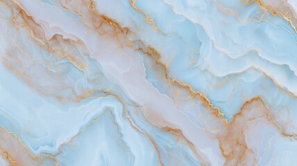 Fototapeta premium Elegant blue and gold marble texture. AI generated
