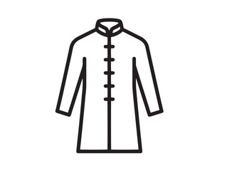 Royal ethnic sherwani clothing vector illustration in minimal design