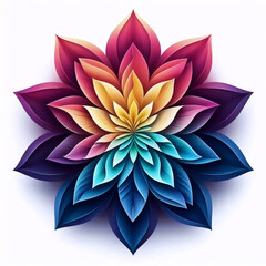 Fototapeta premium A chromatic identity bloom, Ai generated image