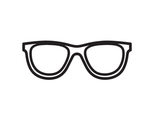 Fototapeta premium Stylish sunglasses outline icon with modern vector art design