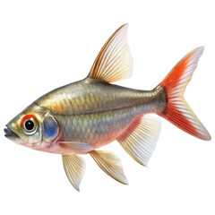 Fototapeta premium lifelike depiction of a rummy nose tetra detaile.png