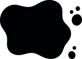 Abstract black ink blob splash