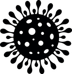 Black coronavirus icon
