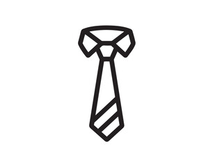 Stylish men?s tie fashion icon in elegant line art
