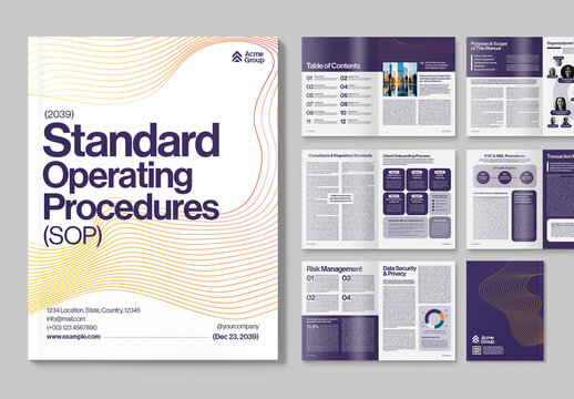 Standard Operating Procedures Brochure Template