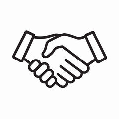Naklejka premium Handshake icons. Business agreement, friendly handshake icon in different style. Partnership deal symbol for apps, ui, website, design element.