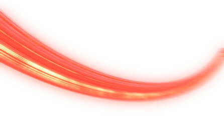 Naklejka premium Luminous Red Light Ribbon Flow with Motion Blur Effect