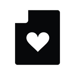 Share the love with this modern document icon featuring a heart shape, perfect for expressing affection in digital designs