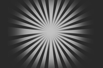 Abstract radial burst of light emanating from a bright center against a dark textured background