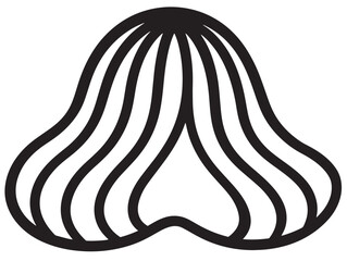 Elegant hairpiece illustration with fine vector lines