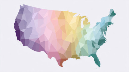 Summer landscape. Beautiful summer mountain panorama. Natural background USA. Green mountains and layers of hills. Election day in USA. America day. Festive mood on President's day