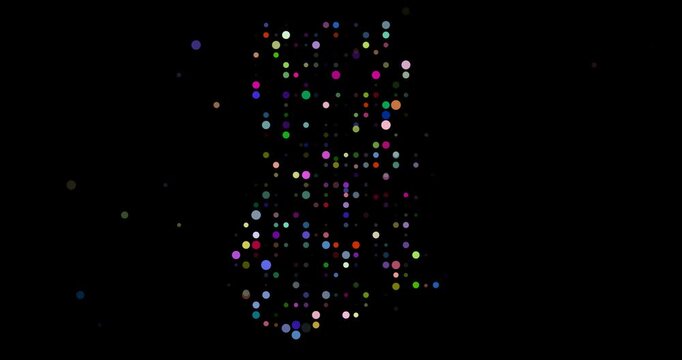 Generative art Gabon shape with circular motion