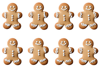 Delightful gingerbread cookies arranged in cheerful figures, perfect for Christmas celebrations and festive gatherings in cozy homes during holiday season
