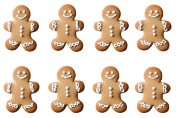 Delightful gingerbread cookies arranged in cheerful figures, perfect for Christmas celebrations and festive gatherings in cozy homes during holiday season